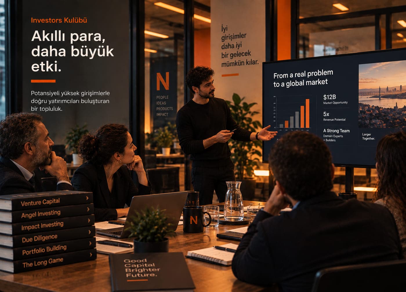 Investors Kulübü tanıtım görseli: Netywork’te gelişen projeleri erken aşamada tanıyan yatırımcılar.